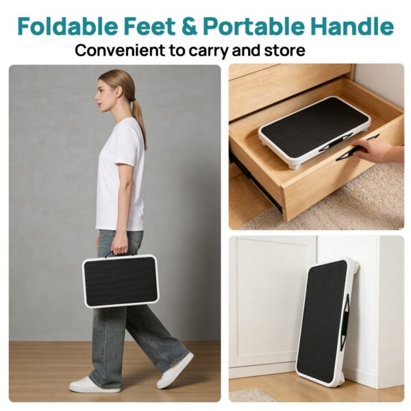 Foldable Stool, Anti-slip Platform And Rubber Feet, 330-pound Capacity Sturdy Metal Foldable Stool