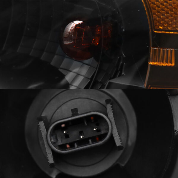 Black Headlight For 2008-2016 Freightliner Cascadia With Halogen Bulb, Driver's Right