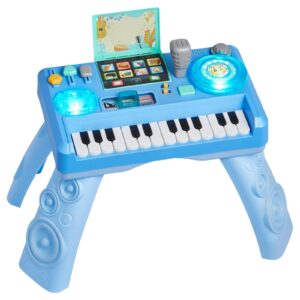 8ec10e49-66f1-4018-927f-672fd1ac01db.jpg Baby DJ Playset For Toddlers 1-3, Educational Musical Table Toys With 133 Sound Sources, Recording And LED DJ Turntable, Baby Activity Table For Birthday, Gift For Kids Aged 6 Months