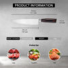 8f46f556-54f2-45e1-91ec-c58346f4882b.jpg Kegani Japanese Chef Knife 8 Inch - Chefs Knife High Carbon Stainless Steel Knife Kitchen Cooking Knife - Rosewood FullTang Sharp Knife With Sheath