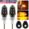 2X Mini Motorcycle LED Turn Signals Blinker Light Indicator Amber Lamp Universal