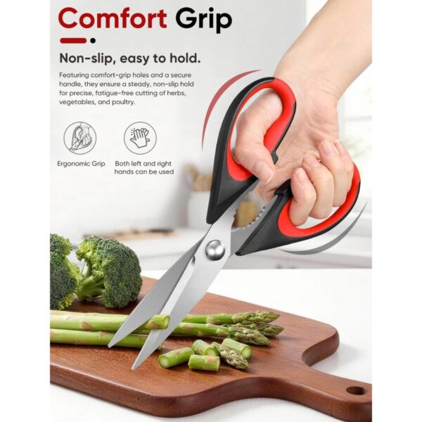 9246b3e2-fa75-4b5d-b4c4-9ac906254286.jpg Kitchen Scissors Shears All Purpose Heavy Duty Protective Sheath