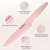 92cb29bd-0894-44ef-a8f0-e6daa1bf8237.jpg Kitchen Knife Set With Block, 14 Piece Pink Non-Stick Paint Coating Stainless Steel Knives Set, Anti-Rust And Dishwasher Safe, 12 Knives With Kitchen Shears And Block Pink