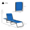 9734af23-84bd-4051-adfe-4c0634d2b021.jpg Foldable Chaise Lounge, 4-Position Reclining Back, Trifold Portable design and Breathable Mesh for Poolside,Camping, Hiking - Navy Blue