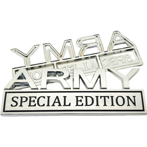2pack Army Special Edition Emblems, Army Car Emblem 3D Badge Decal Car Truck SUV,Refrigerator Sticker,Window Display Stickers