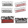 2pack Cowboy Edition Emblems, Seabee Emblem 3D Badge Decal Car Truck SUV,Refrigerator Sticker,Window Display Stickers,Bicycles, Laptops, Fridges