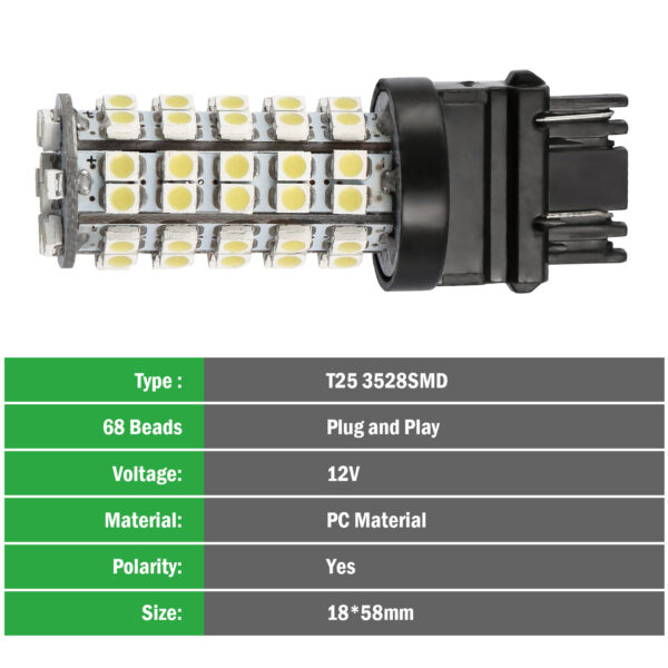 9c1aed65-7403-463b-90e8-58f7b6b47b0f.jpg 10Pcs Per Kit LED Car Light Bulbs 760lm T25 3528SMD 6000K Pure White Auto Lamps Replacement For Dome Map Door Trunk Signal License Plate