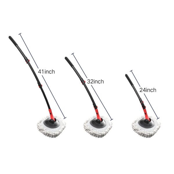 9cdc422e-18cb-463b-8333-2ee86dd475d6.jpg Portable 41-inch Automatic Water Car Wash Mop For Home And Outdoor Use, Featuring A Soft Brush Head To Prevent Scratches, Includes A 10-meter Hose That Connects To A Water Faucet, Suitable For Cleanin