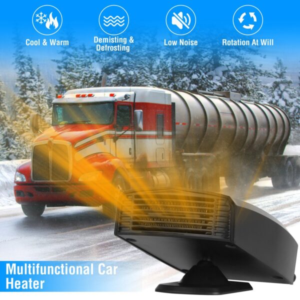 9d7a3d17-4796-4563-b202-f278c45d1fbe.jpg 24V 180W OR 12V 150W Portable Car Heater Heating Fan 2 In 1 Defroster Defogger Demister Windshield Heater Automotive Cooling Fan With 360 Degree Rotating Base