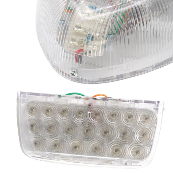 Compatible With Peterbilt Turn Signal Lights 31 LED Triangle Amber LED,Clear Lens 2Pcs