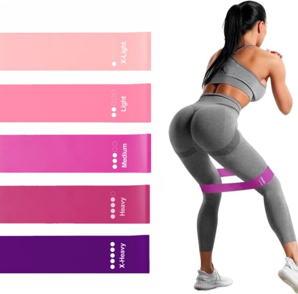 9e47531b-cc79-4ab4-a844-86467a9be873.jpg Resistance Bands Loop Set Of 5 Exercise Strength Workout Fitness Yoga Booty Band