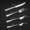9f1bb59d-0461-46b7-9e29-b30329021297.jpg 16 Piece Luxury High-end Silver Tableware Family Utensil Set - Stainless Steel 4-person Utensil Service Including Fork, Knife, Spoon, And Teaspoon - Durable, Elegant, Rust Proof Utensil Set, USPS Ship