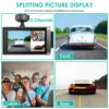 2K Car DVR 3 Channel Dash Cam Camcorder Camera Recorder With 140 Degree Angle GPS WiFi Night Vision G-sensor Loop Recording Parking Monitor