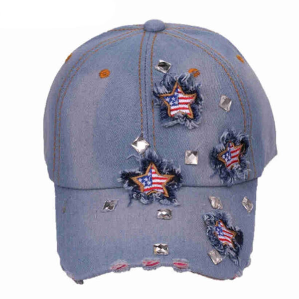 588775167 Snapback Vintage Denim Jeans Baseball Caps with American Flag Star