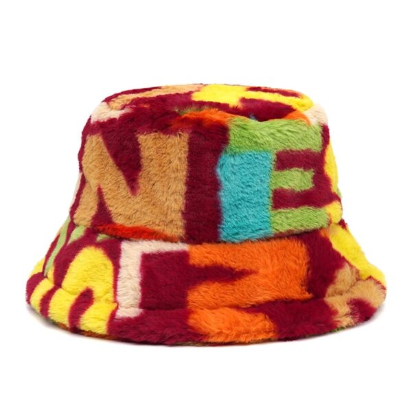 588775520 Autumn Winter Camouflage Faux Fur Bucket Hats Women Girl Fashion Warm Soft Velvet Fluffy Fisherman Hat Ladies Outdoor Panama