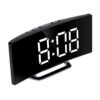 588596986 Fashion Curved Screen Clock Electronic Clock Large Screen LED Mirror Clock Silent Alarm Clock