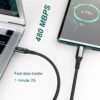 100W digital data cable suitable for Apple 27W mobile phone 15 fast charging cable, dual-type-c to USB-C conversion