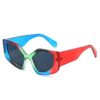Rainbow Irregular Frame Retro Cat Eye Sunglasses Personalized Sunglasses