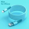 Liquid data cable with light, suitable for Apple Android TypeC fast charging cable, USB phone silicone charging cable