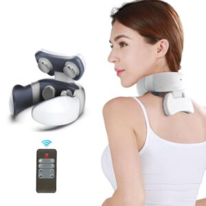 589687744 Magnetic Pulse Vibration Neck Massager for Pain Relief Health Care Relaxing Health Deep Tissue Cervical Massage Remote Control