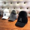 Fashion Faux fur ball baseball cap winter Faux seahorse hair Warm Cap For Women Rhinestone Diamond Letter Visor Hats