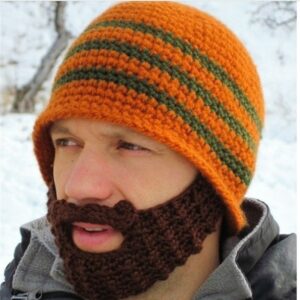 588774834 Creative Winter Warm Handmade Knitted Crochet Beard Hat Bicycle Mask Ski Cap Funny Hats Xmas Gift Festival Unisex Beanies