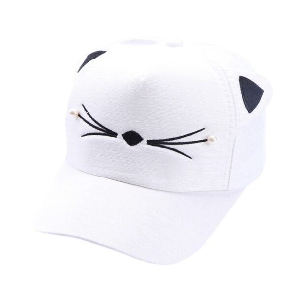 588771501 One Size Hat Boy Cap Girl Cloth Hat Hot Children's Caps Cartoon Embroidered Cat Toddler Baby Baseball Caps Kids AccessoriesA