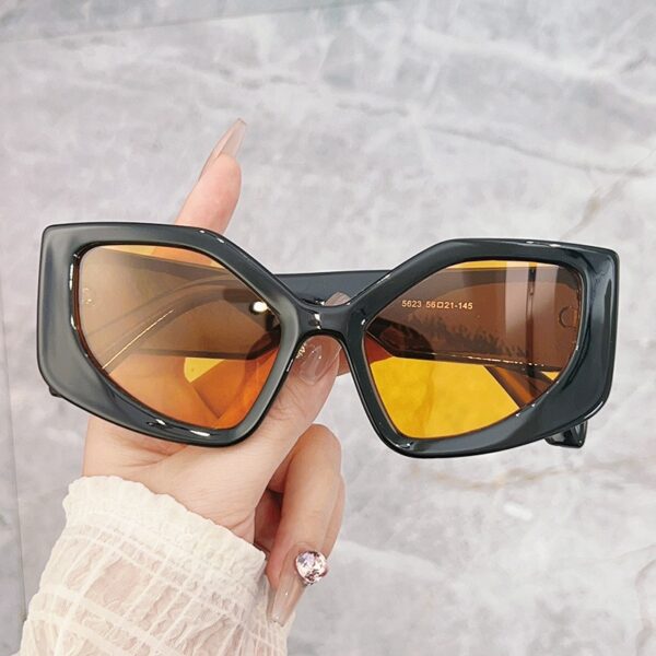Rainbow Irregular Frame Retro Cat Eye Sunglasses Personalized Sunglasses
