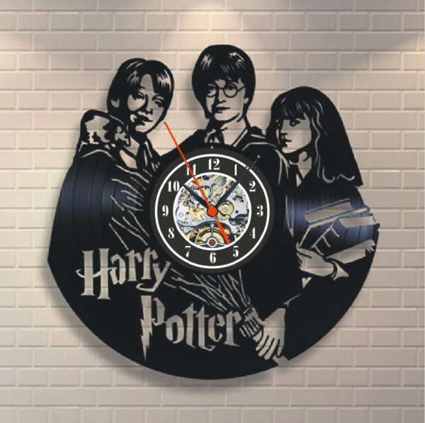 Harry Potter Vinyl Record Clock Wall Clock Vinyl Creative Skeleton Record Clock Vinyl Record Wall Clock