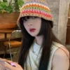 New Color Fisherman Hat Bucket Hats Japanese Summer Sunscreen Fashion Casual Paper Straw Top Cap Foldable Women Designer Sun Hat