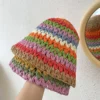 New Color Fisherman Hat Bucket Hats Japanese Summer Sunscreen Fashion Casual Paper Straw Top Cap Foldable Women Designer Sun Hat