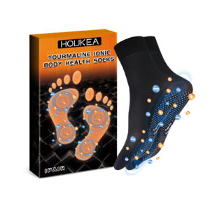 589687783 HOUKEA Tourmaline Ionic Body Health Socks, Winter Outdoor Sports Cold And Wind Warm Foot Care Massage Socks