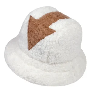 588771329 appa bucket hat Lamb wool hat winter warm Fishing Caps Faux Fur Arrow Symbol Printed Bucket Hat Men Women tide Flat Top Hats