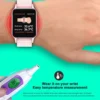 588739053 Body Temperature Smart Watch T96 Heart Rate Blood Pressure Fitness Tracker Bluetooth Smart Bracelet