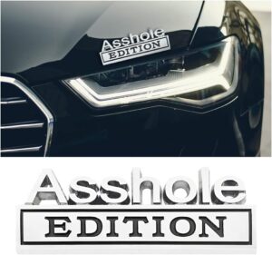 2pcs Emblem Car Decal, 3D Metal Letter Badge For Auto Front Hood, Trunk, Fender, Strong Adhesive Car Replacement Sticker, Universal Vehicle Exterior Decorations