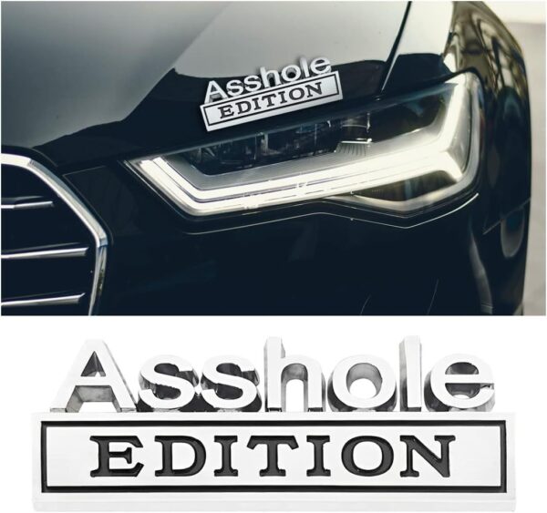 2pcs Emblem Car Decal, 3D Metal Letter Badge For Auto Front Hood, Trunk, Fender, Strong Adhesive Car Replacement Sticker, Universal Vehicle Exterior Decorations