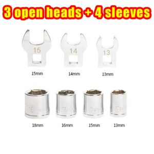 3 Opening Heads And 4 Sleeves. Special Tool For Belt Pulleys. Adjustable Belt Wrench For Automotive Engines. Idler Belt.