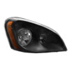Black Headlight For 2008-2016 Freightliner Cascadia With Halogen Bulb, Driver's Right