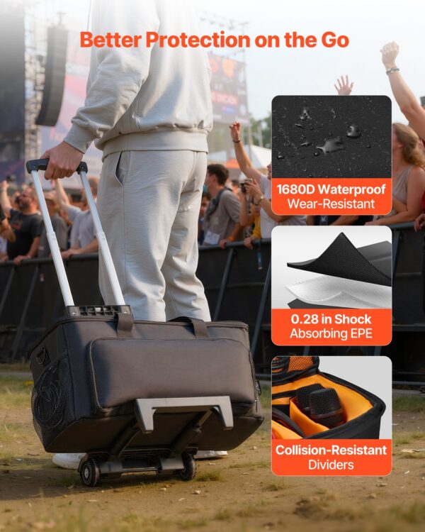a598525c-9393-480d-aa08-a915d530587c.jpg Rolling DJ Cable Bag, 1680D, Padded File Gig Bag With Wheels, 6 Detachable Divider, Travel Storage Music Gear Case, For Professional DJ Gear, Musical Instrument And Accessories, Sound Equipment