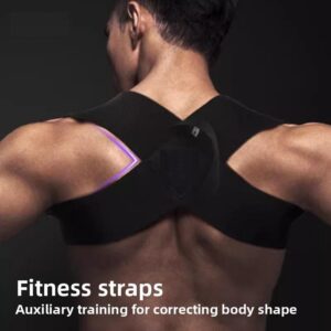 a7238892-4b42-425e-9e2d-351cd32a76d2.jpeg Fitness Heavy Shoulder Straps, Adjustable Fitness Posture Corrector Training Straps, Back Straightener Posture Corrector For Men Weight Training, Press Lifts, Chest Straight, Bench Presses