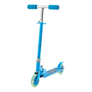 Kick Scooter For Kids Ages 3+, 2-Wheel Toddler Scooter With Light-Up Wheels, Adjustable Height Handlebar, Wide Anti-Slip Deck, Foldable Lightweight Frame For Boys & Girls Up To 110 Lbs, Blue