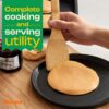 Bamboo Cooking Spoons 6-Piece Set, Wooden Kitchen Utensils With Spoons & Spatulas, Durable Cooking Tools For Home & Kitchen