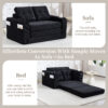 Convertible Sofa Bed,Expandable Double Sofa Bed, 2 In 1 Convertible Sofa Bed, Fold Out Floor Couch With Pillows For Living Room Bedroom Lounge
