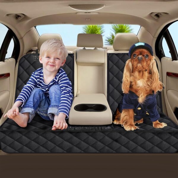 acfc59a5-d651-43e2-a9d4-455aec618074.jpg 1Pc Dog Car Seat Cover Waterproof Scratchproof Pet Car Rear Protector Mat Pet Back Seat Cover With Dog Seat Belt For Car Truck SUV