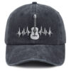 aeb47eac-1366-48ce-a0f9-9e0cc34b7246.jpg 2pcs Guitar Accessories Baseball Cap Guitar Hat Gifts For Women Men, Adjustable Embroidered Wash Cotton Baseball Cap