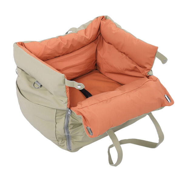 aef928d7-e0e1-40e0-8266-efaf5e730080.jpg Car Pet Bed Portable Travel Outdoor Detachable Washable Pet Car Seat With Harness For Dogs Cats