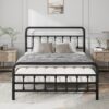 afde30af-ba25-474d-8b89-7400e7d0c807.jpg Metal Bed Frame,Full Size Bed Frame With Headboard,Structurally Stable, Under Bed Storage,No Box Spring Needed,Black