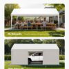 afff7731-0a35-4daa-83ae-e17ffaa7c801.jpg Carport Car Canopy 10x20FT Heavy Duty Outdoor Car Shelter With Sidewalls White