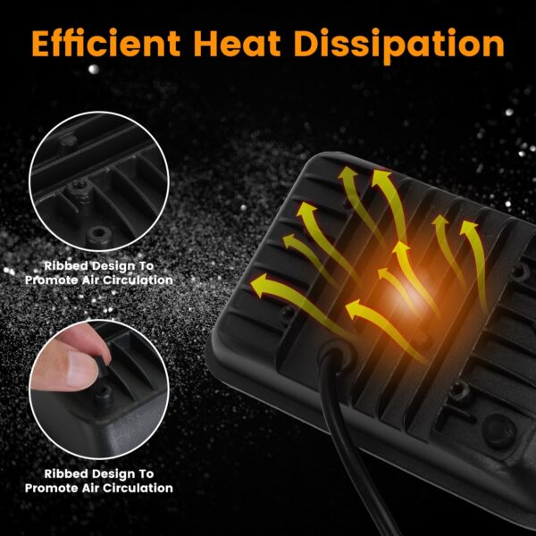 b3472cd1-c0e5-4eb3-98ce-8f31d23c1f9e.jpg 2Pcs 4x6in Car LED Headlights Vehicle Rectangular Headlamp With H4 Socket H4-to-3Pins Adapter With High Low Beam White Light IP68 Waterproof For 10-80V SUV Truck Sedan Car Motorcycle