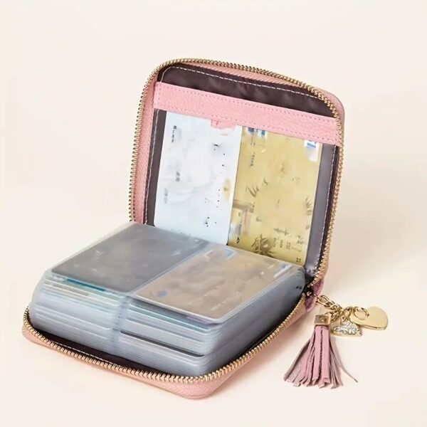 Mini Credit Card Holder For Women RFID Blocking Multifunctional Zipper Coin Purse Large Capacity Card Holder Credit Card Holders Credit Card Case